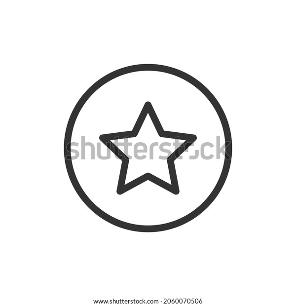 Thin\
line icon of star. Vector outline sign for UI, web and app. Concept\
design of star icon. Isolated on a white\
background.
