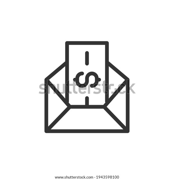 Thin line\
icon of tax. Vector outline sign for UI, web and app. tax icon\
concept design. Isolated on a white\
background.