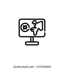 Icono de línea delgada Ilustrador vectorial de televisión adecuado para sitio web, móvil, tienda de aplicaciones y más.Con trazo editable en 48x48 píxeles perfecto