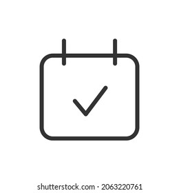 Thin line icon of time management. Vector outline sign for UI, web and app. Concept design of time management icon. Isolated on a white background.