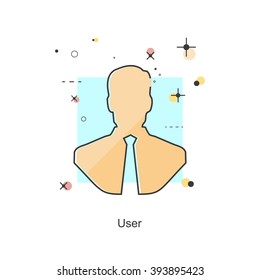 Thin Line Icon User. Vector format
