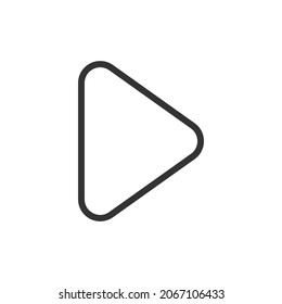 Thin line icon of video. Vector outline sign for UI, web and app. Concept design of video icon. Isolated on a white background.