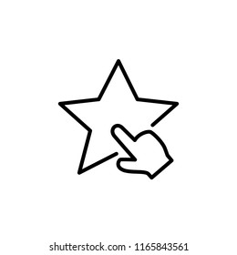 Thin line icon of vote, like, ranking, rating, review. Editable vector stroke 64x64 Pixel. 