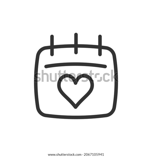 Thin line icon of wedding. Vector outline\
sign for UI, web and app. Concept design of wedding icon. Isolated\
on a white background.
