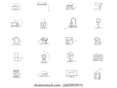 Thin line icons about time and clocks, a vector symbol collection, time management, deadline alarm, clock, time, date, timer, hourglass, stopwatch.