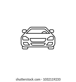 thin line icons for black car front,vector illustrations