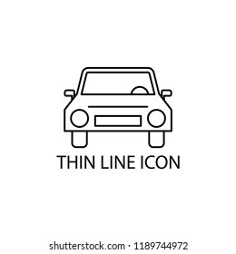thin line icons for black car front,transportation,vector illustrations