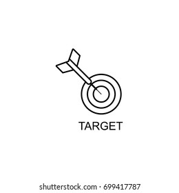 thin line icons for business target,vector illustrations