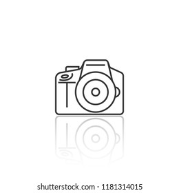 thin line icons for camera and shadow,vector illustrations