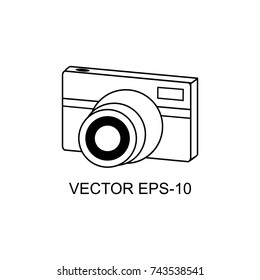 thin line icons for camera,vector illustrations