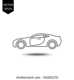 thin line icons for car,transportation,vector illustrations