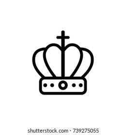 thin line icons for Crown,vector illustrations
