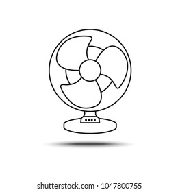 thin line icons for electric fan,vector illustrations
