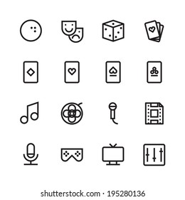 Thin Line Icons For Leisure. 