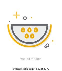 Thin line icons, Linear symbols, Watermelon