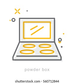 Thin line icons, Linear symbols, Powder box