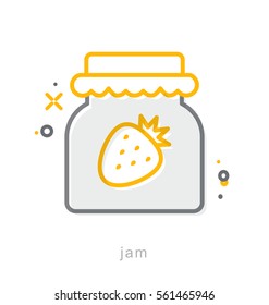 Thin line icons, Linear symbols, Jam
