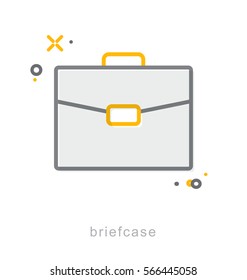 Thin line icons, Linear symbols, Briefcase