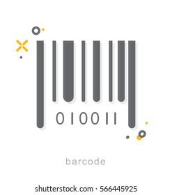 Thin line icons, Linear symbols, Barcode