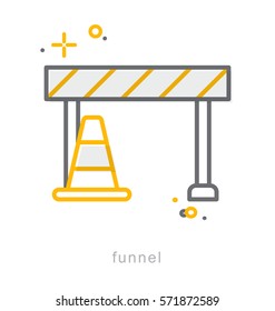 Thin line icons, Linear symbols, Funnel