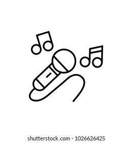 thin line icons for Microphone,vector illustrations
