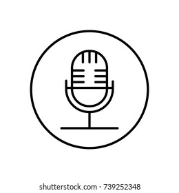 thin line icons for Microphone,vector illustrations