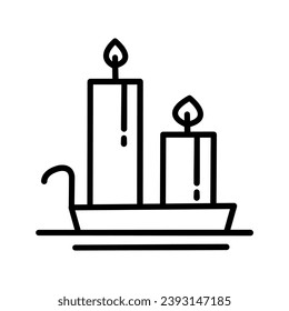Iconos de línea delgada en la colección de navidades, ilustración
