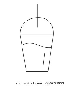 Thin line icons of restaurant and menu options. Outline symbol