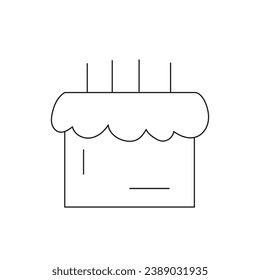 Thin line icons of restaurant and menu options. Outline symbol