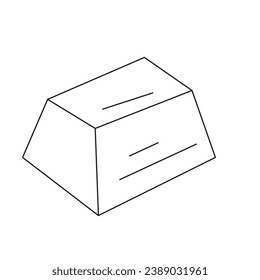 Die Speisekarte und die Speisekarte sind schlicht. Umrisssymbol
