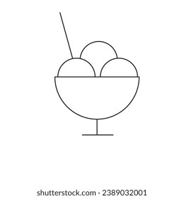 Thin line icons of restaurant and menu options. Outline symbol