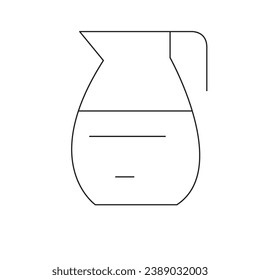 Thin line icons of restaurant and menu options. Outline symbol
