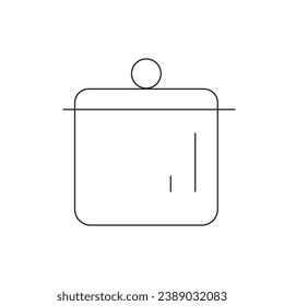 Thin line icons of restaurant and menu options. Outline symbol