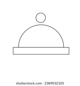 Thin line icons of restaurant and menu options. Outline symbol