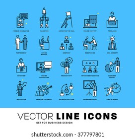 Thin Line Icons Set. Business Elements for Websites, Banners, Infographic Illustrations. Simple Linear Pictograms Collection. Logo Concepts Pack for Trendy Designs. Premium Quality Pictogram Pack