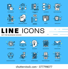 Thin Line Icons Set. Business Elements for Websites, Banners, Infographic Illustrations. Simple Linear Pictograms Collection. Logo Concepts Pack for Trendy Designs. Premium Quality Pictogram Pack