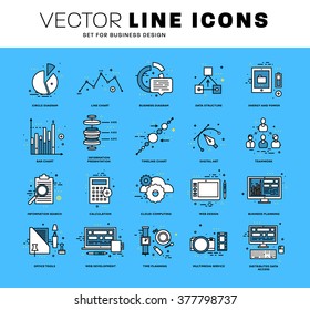 Thin Line Icons Set. Business Elements for Websites, Banners, Infographic Illustrations. Simple Linear Pictograms Collection. Logo Concepts Pack for Trendy Designs. Premium Quality Pictogram Pack
