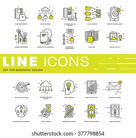Thin Line Icons Set. Business Elements for Websites, Banners, Infographic Illustrations. Simple Linear Pictograms Collection. Logo Concepts Pack for Trendy Designs. Premium Quality Pictogram Pack