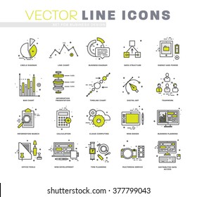 Thin Line Icons Set. Business Elements for Websites, Banners, Infographic Illustrations. Simple Linear Pictograms Collection. Logo Concepts Pack for Trendy Designs. Premium Quality Pictogram Pack