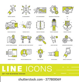 Thin Line Icons Set. Business Elements for Websites, Banners, Infographic Illustrations. Simple Linear Pictograms Collection. Logo Concepts Pack for Trendy Designs. Premium Quality Pictogram Pack