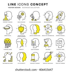 Thin Line Icons Set. Business Elements for Websites, Banners, Infographic Illustrations. Simple Linear Pictograms Collection. Logo Concepts Pack for Trendy Designs. Premium Quality Pictogram Pack