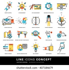 Thin Line Icons Set. Business Elements for Websites, Banners, Infographic Illustrations. Simple Linear Pictograms Collection. Logo Concepts Pack for Trendy Designs. Premium Quality Pictogram Pack