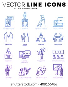 Thin Line Icons Set. Business Elements for Websites, Banners, Infographic Illustrations. Simple Linear Pictograms Collection. Logo Concepts Pack for Trendy Designs. Premium Quality Pictogram Pack