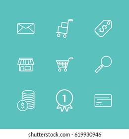 Thin line icons set. Icons for business, management, finance, strategy, planning, analytics, banking, communication, social network, affiliate marketing.