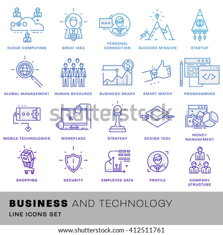 Thin Line Icons Set. Business Elements for Websites, Banners, Infographic Illustrations. Simple Linear Pictograms Collection. Logo Concepts Pack for Trendy Designs. Premium Quality Pictogram Pack