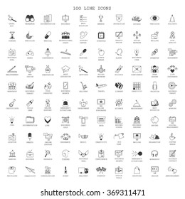 Thin Line Icons Set - Isolated On Background - Vector Illustration, Graphic Design. Collection Of: Investment, Seminar,Creativity,Target,Social Network,Delivery,Startup, Investment,Network,Staff Icons