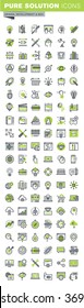 Thin line icons set of website and mobile website design and development, responsive design, seo, creative workflow, graphic design. Premium quality outline icon collection.