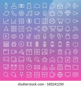 Set für Leuchtzeilensymbole.Illustration eps10