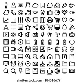 Thin Line Icons set.Illustration eps10
