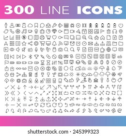 Thin Line Icons set.Illustration eps10